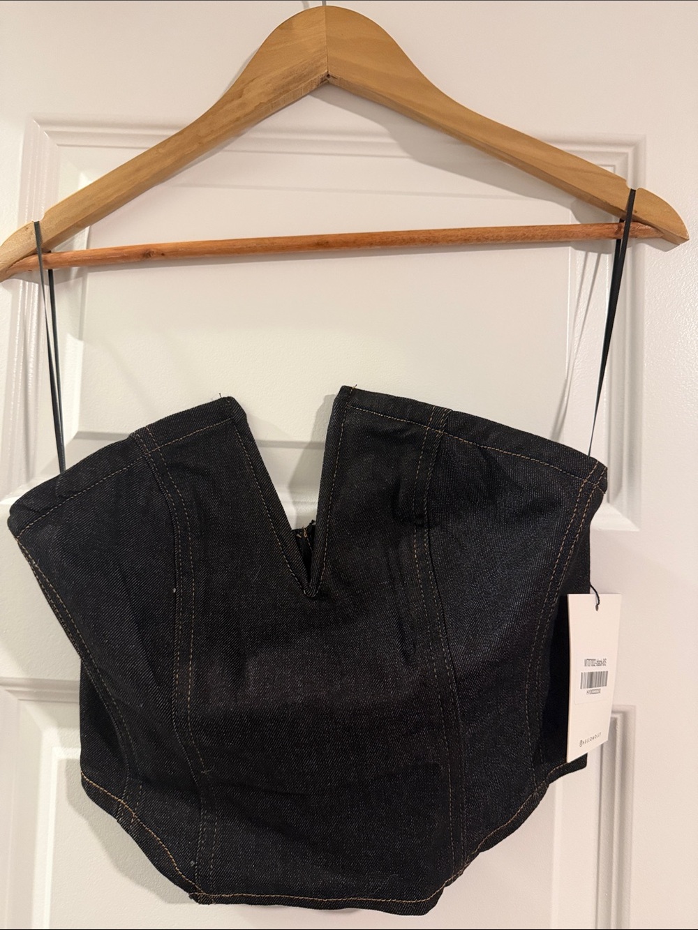Hello Molly Dark Denim Bustier Corset Top